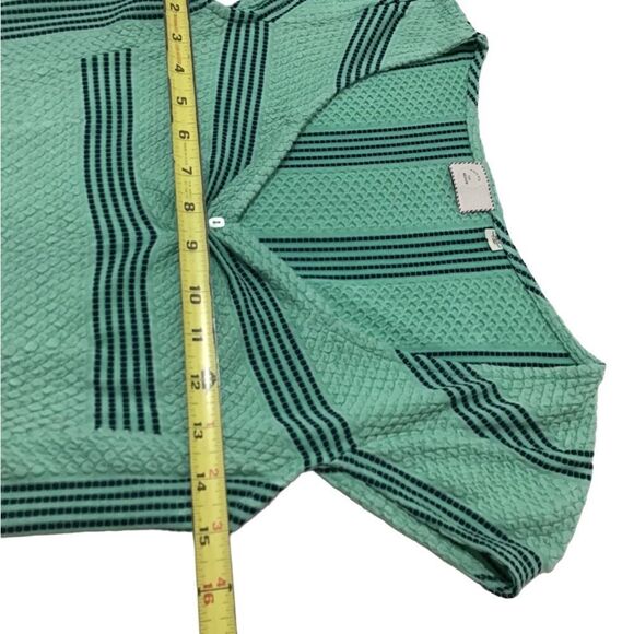 Anthropologie Postage Stamp Green Sweetheart Cinched Neckline Size Medium - Picture 8 of 9